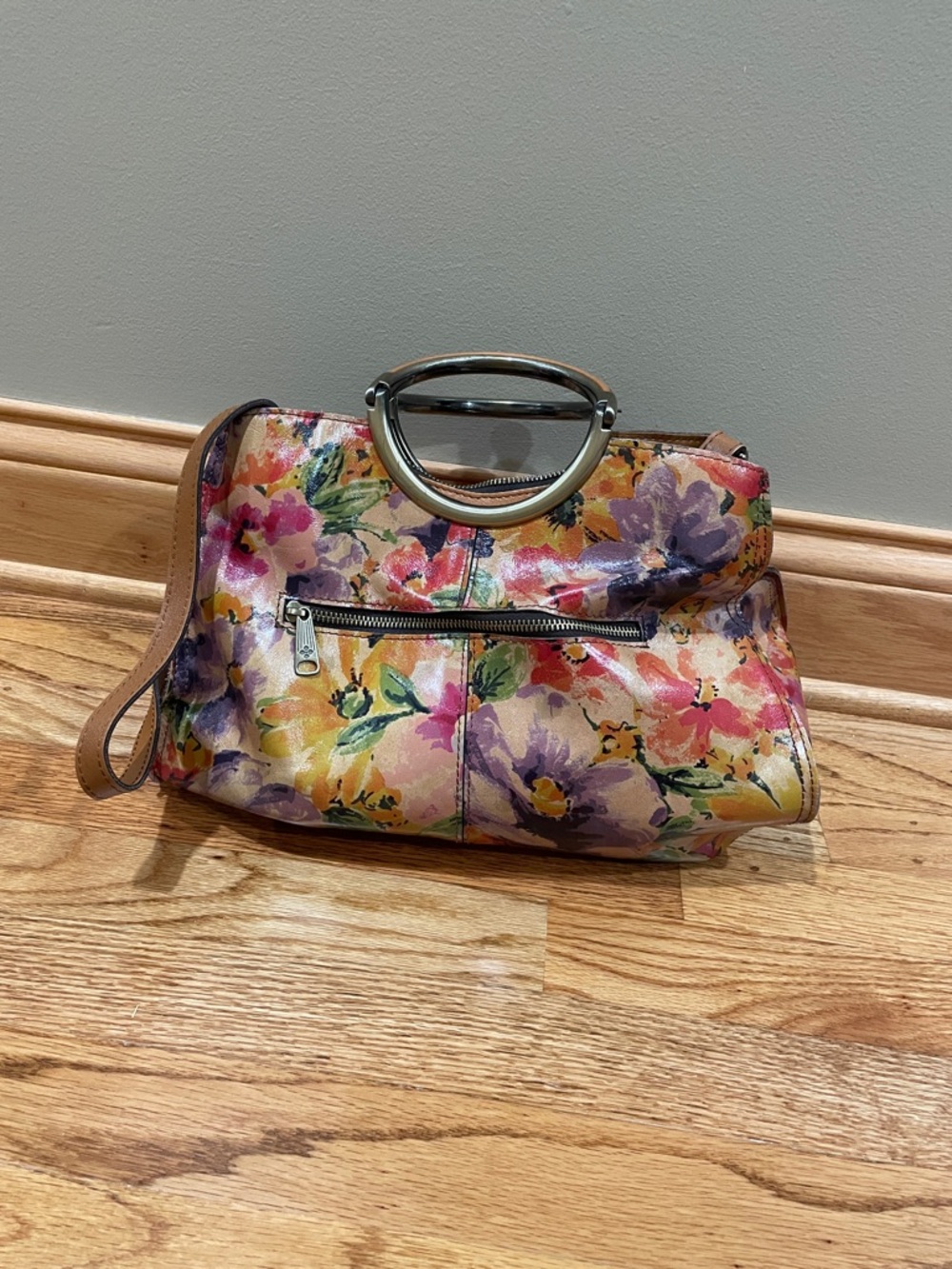 Floral Multicolor Leather Bag